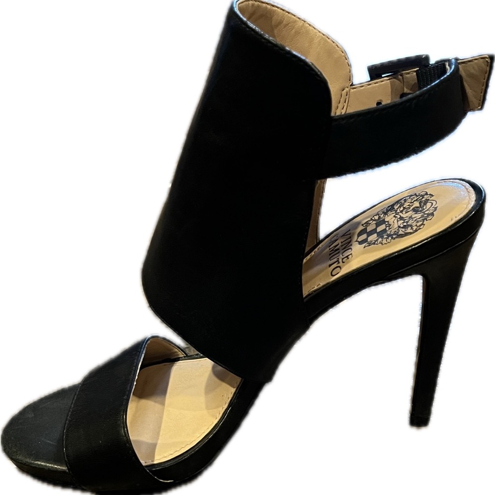 Vince Camuto Black Genuine Leather Heels – Women’s 6.5